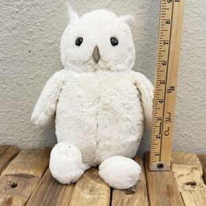 Jellycat Woodland Bashful Owl Plush Stuffed Animal Cream White "8